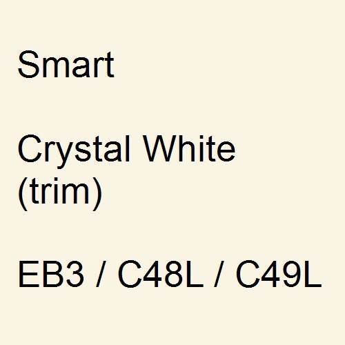Smart, Crystal White (trim), EB3 / C48L / C49L.